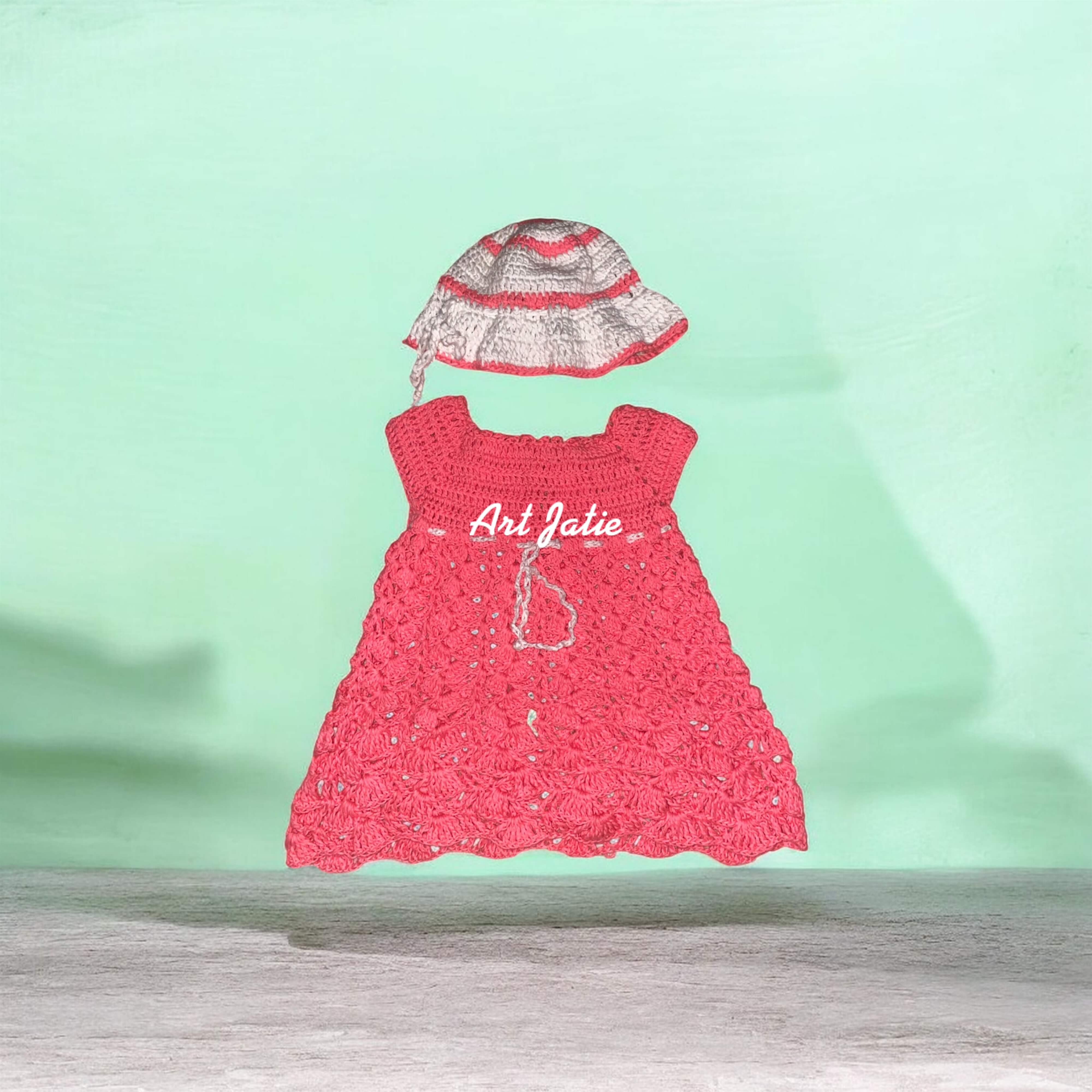 Ensemble Robe & Chapeau Rose