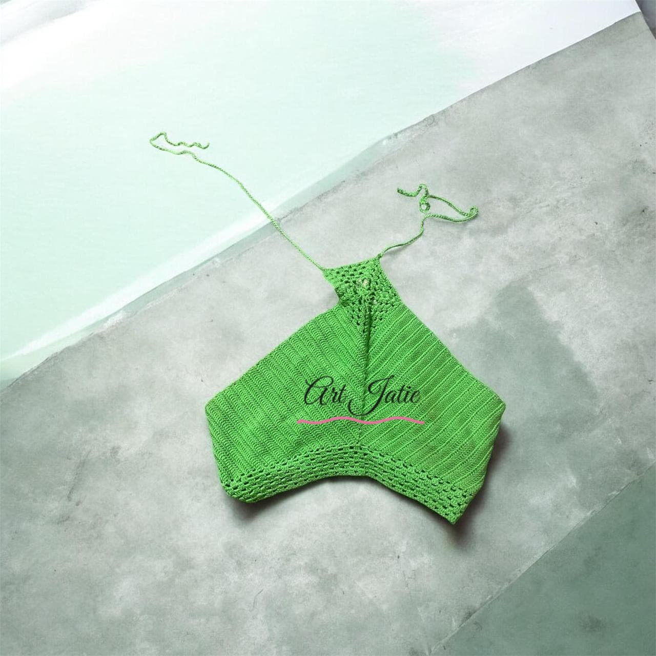 Ensemble Crochet Vert Vif